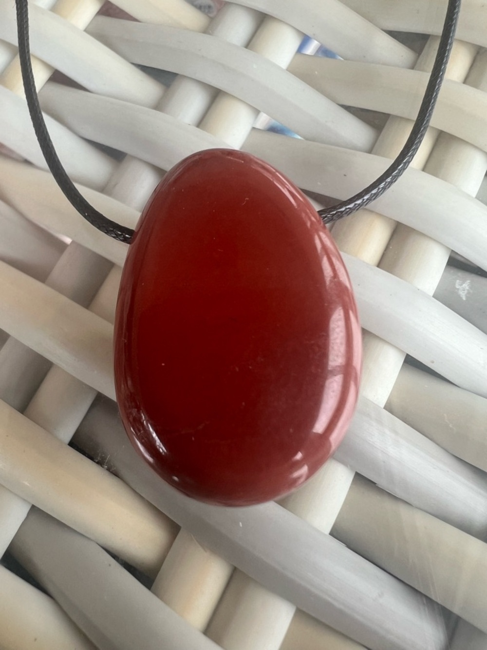 Mayamar Deep Red Jasper Stone Drop Necklace Brand New!